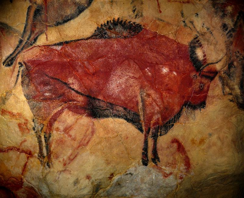 [cave painting of a wisent]